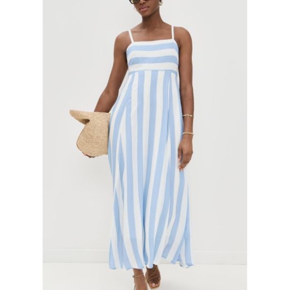 Beach Riot Blue and White Striped Maxi Dress